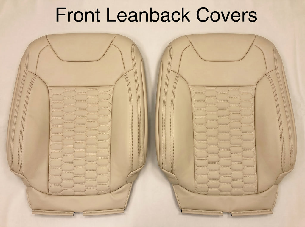 Beige Custom Premium Genuine Leather Seat Covers