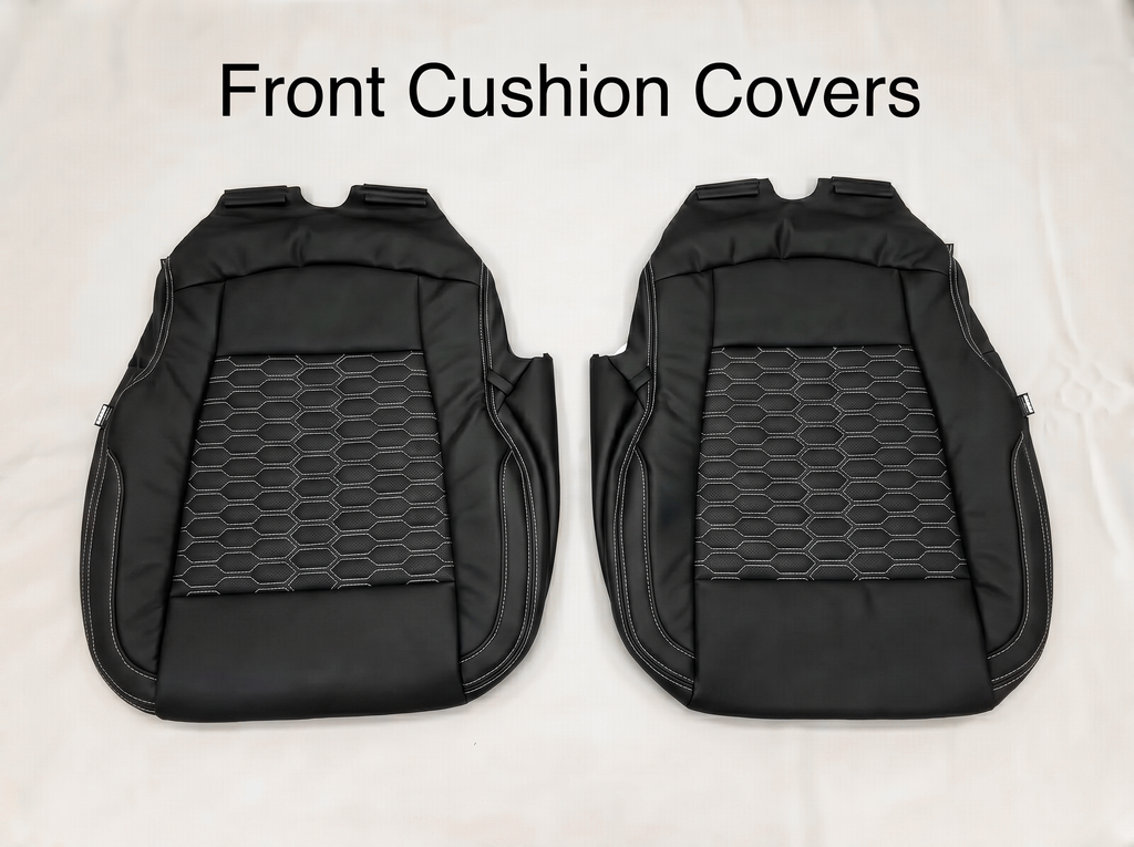 Black Custom Premium Genuine Leather Seat Covers