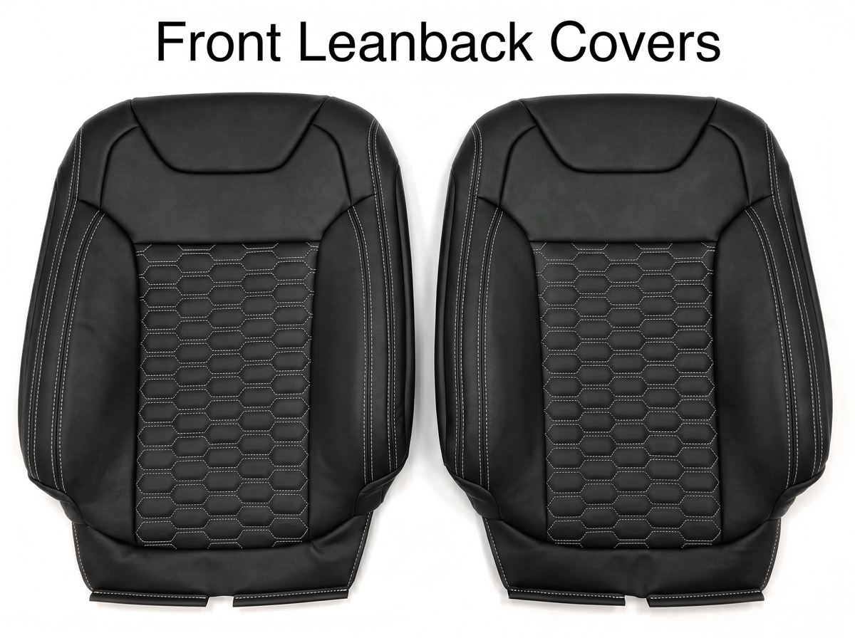 Black Custom Premium Genuine Leather Seat Covers