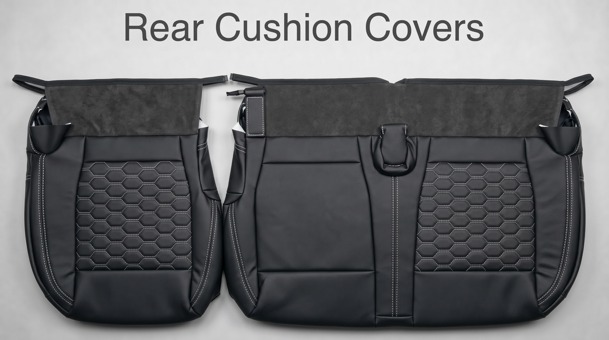 Black Custom Premium Genuine Leather Seat Covers
