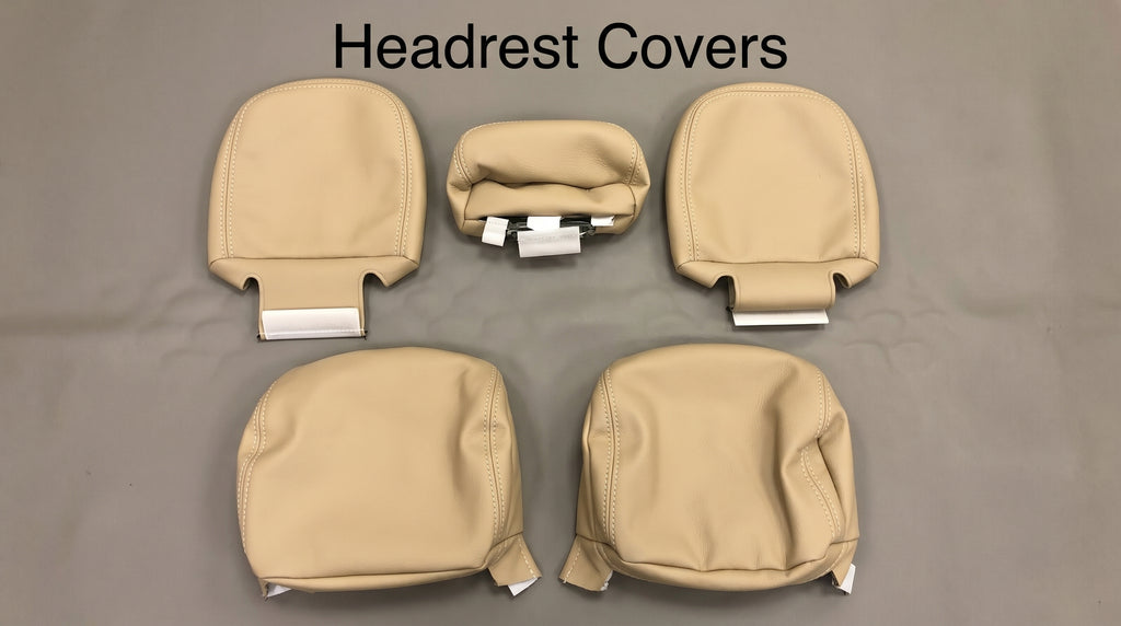 Beige Custom Premium Genuine Leather Seat Covers
