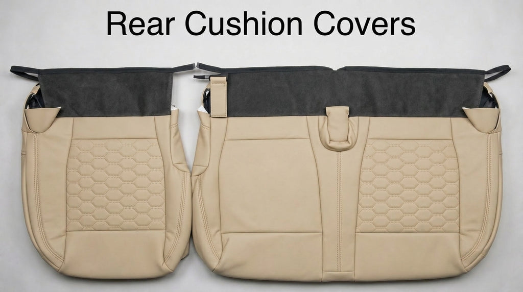 Beige Custom Premium Genuine Leather Seat Covers