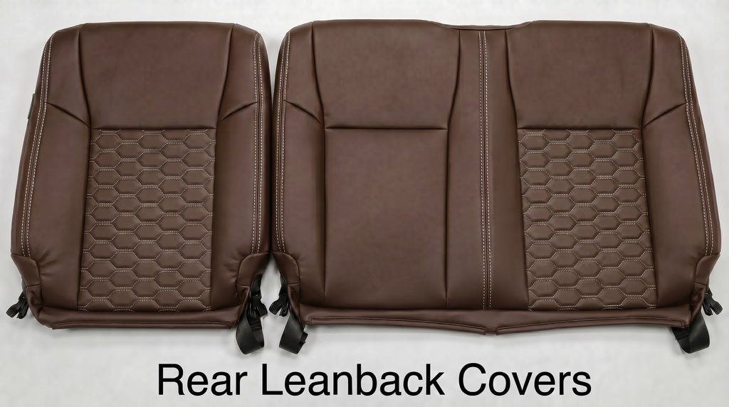 Coffee Custom Premium Genuine Leather Seat Covers
