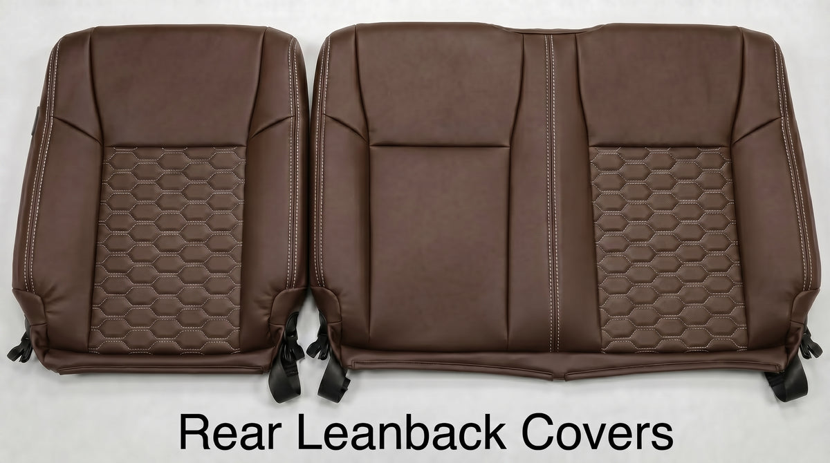 Coffee Custom Premium Genuine Leather Seat Covers