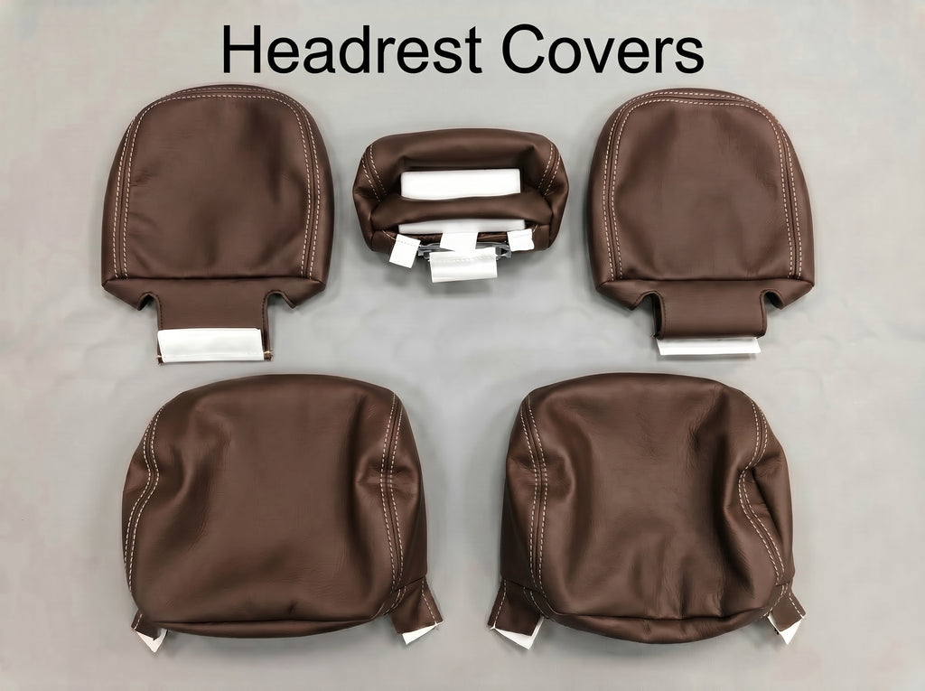 Coffee Custom Premium Genuine Leather Seat Covers