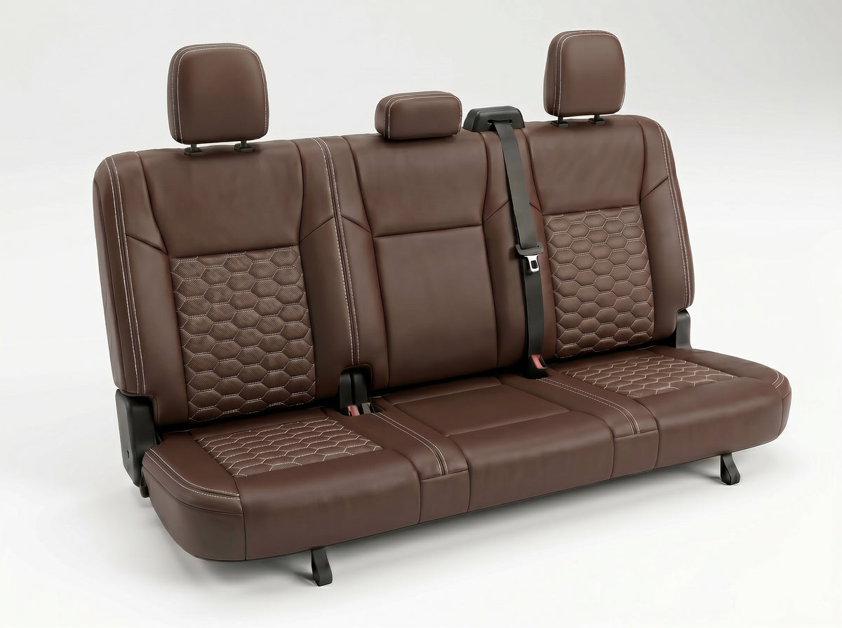 Coffee Custom Premium Genuine Leather Seat Covers