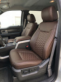 Coffee Custom Premium Genuine Leather Seat Covers