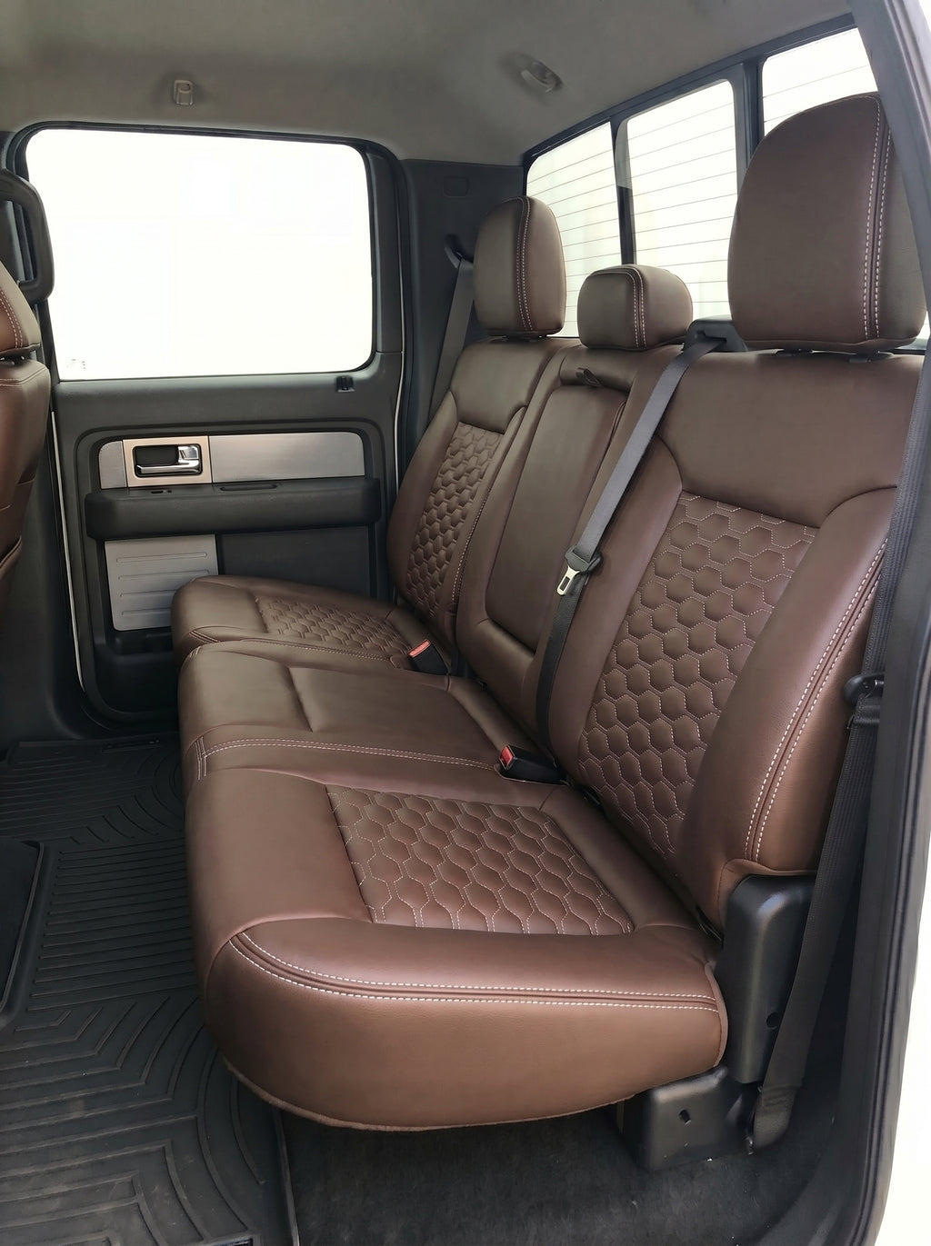 Coffee Custom Premium Genuine Leather Seat Covers