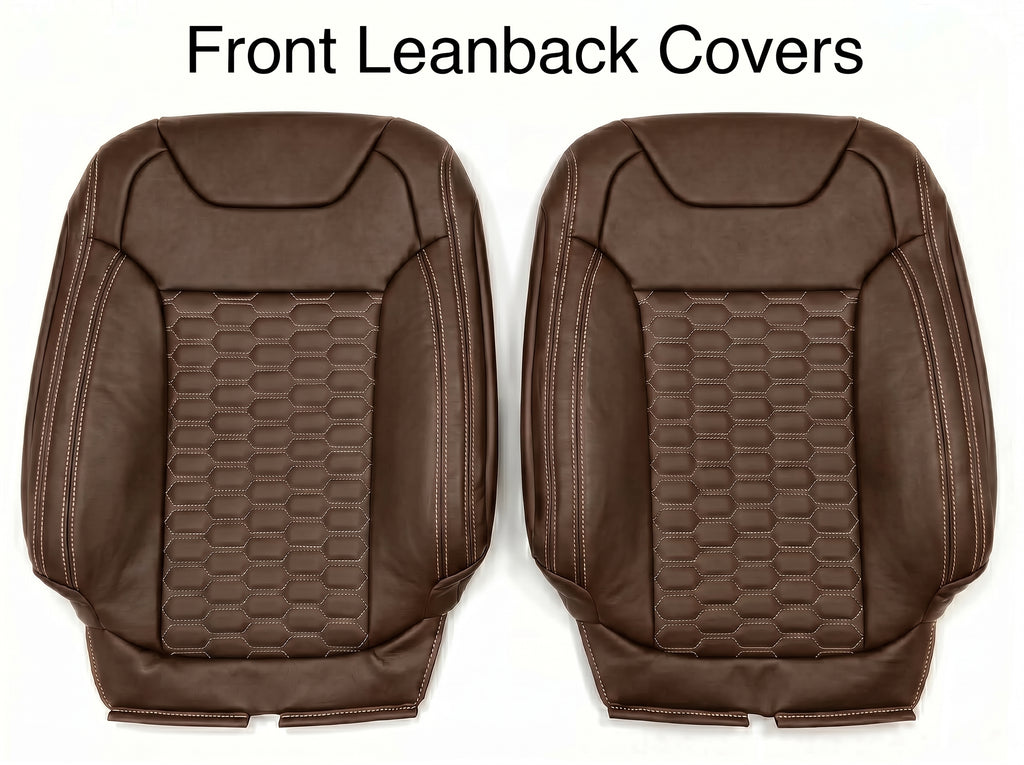 Coffee Custom Premium Genuine Leather Seat Covers