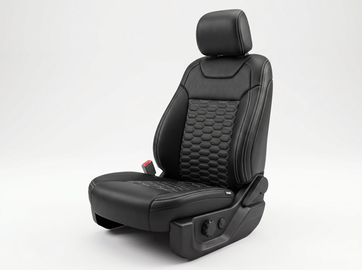 Black Custom Premium Genuine Leather Seat Covers