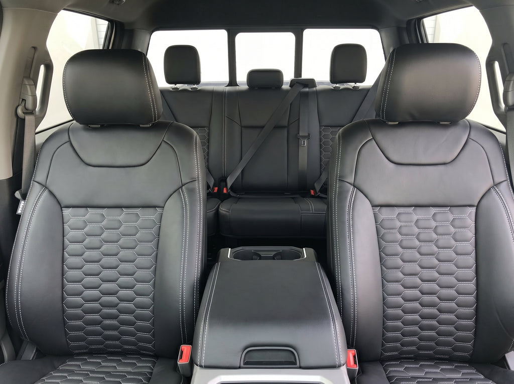 Black Custom Premium Genuine Leather Seat Covers