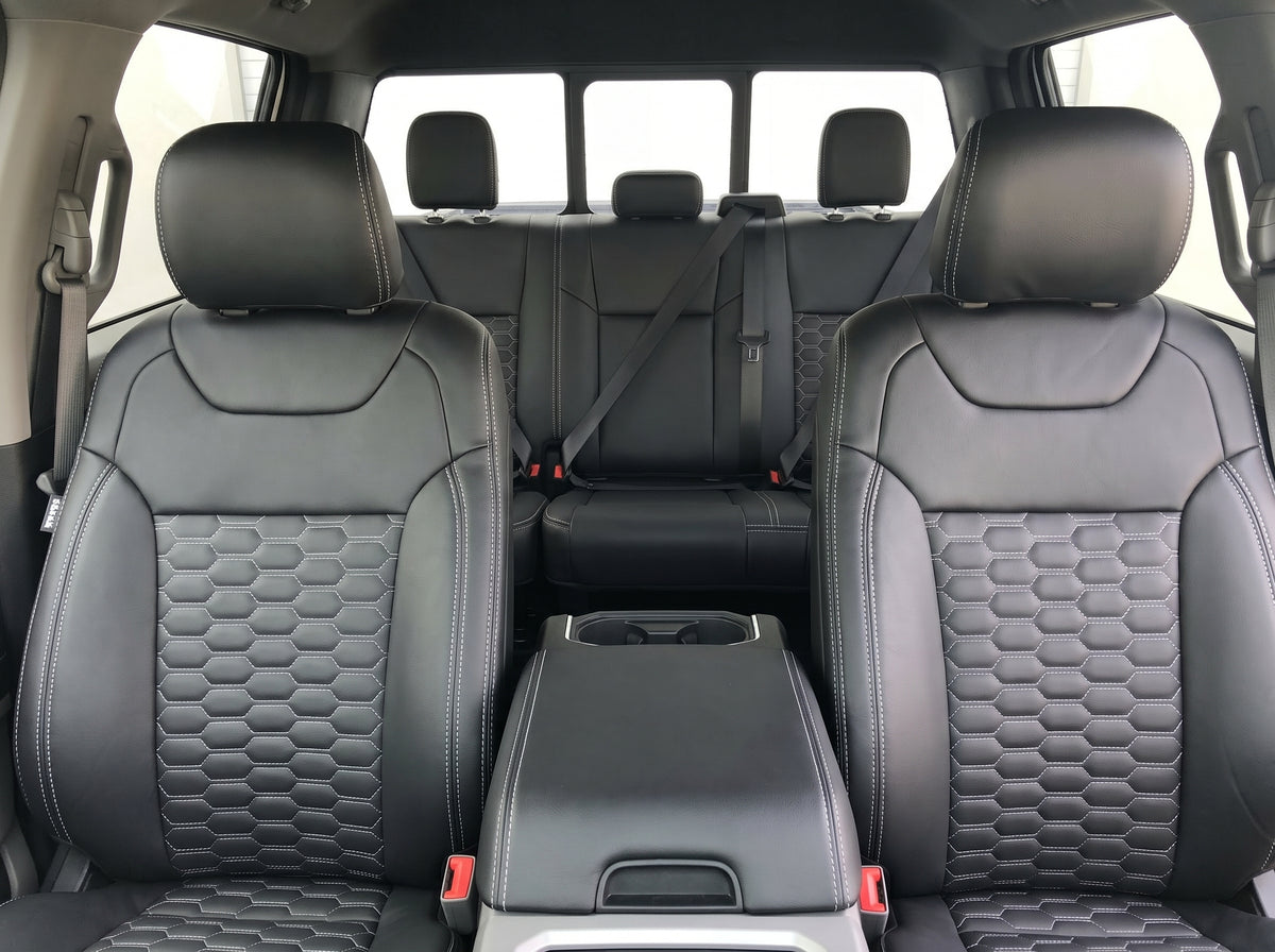 Black Custom Premium Genuine Leather Seat Covers