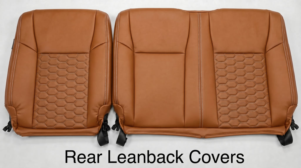 Tan Custom Premium Genuine Leather Seat Covers