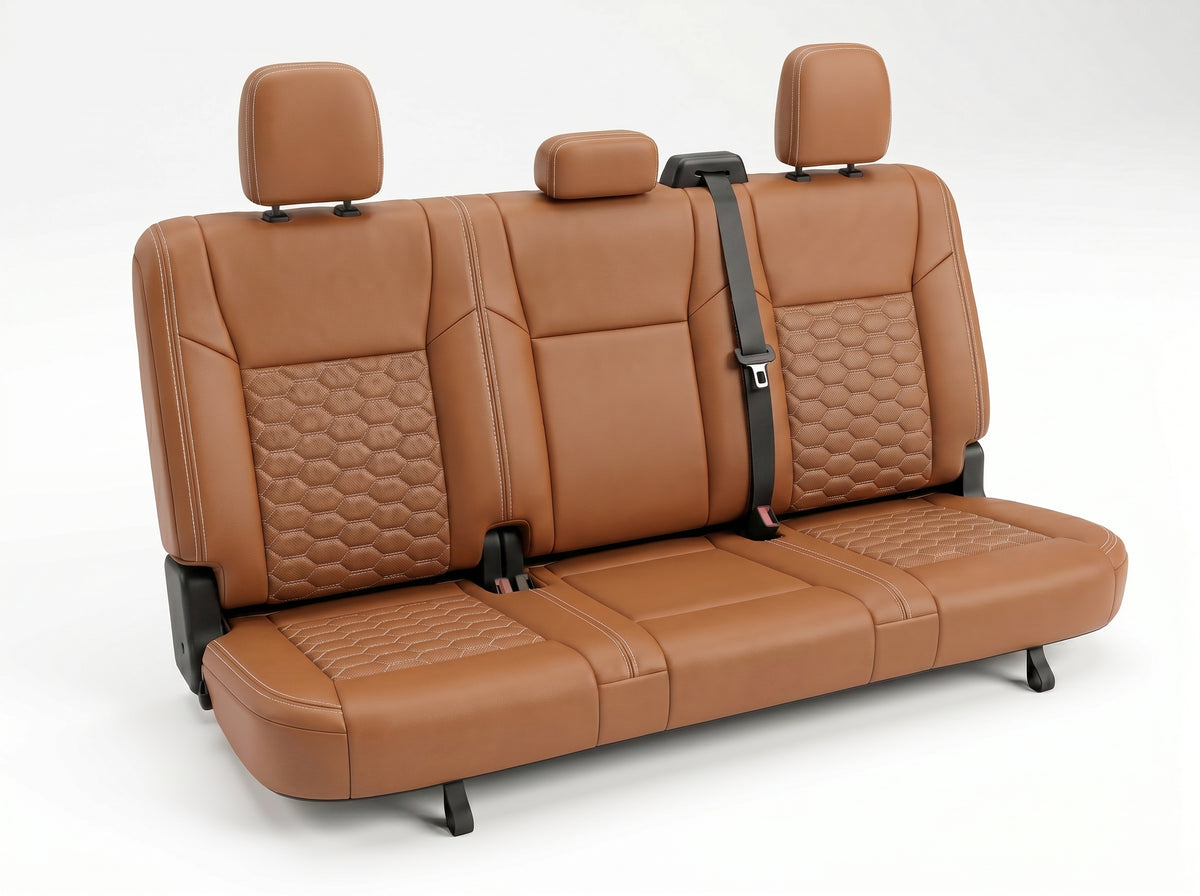 Tan Custom Premium Genuine Leather Seat Covers
