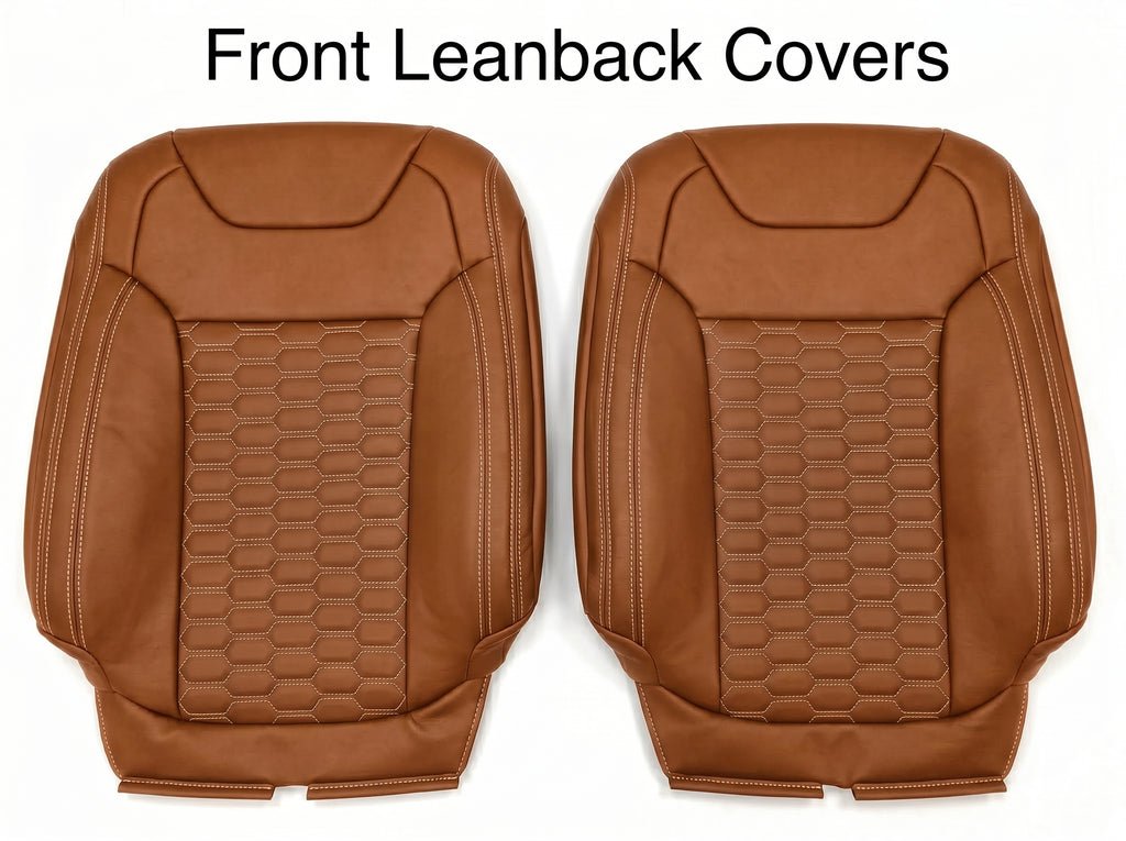 Tan Custom Premium Genuine Leather Seat Covers