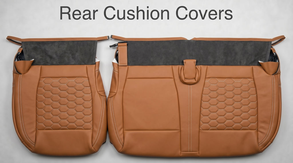 Tan Custom Premium Genuine Leather Seat Covers
