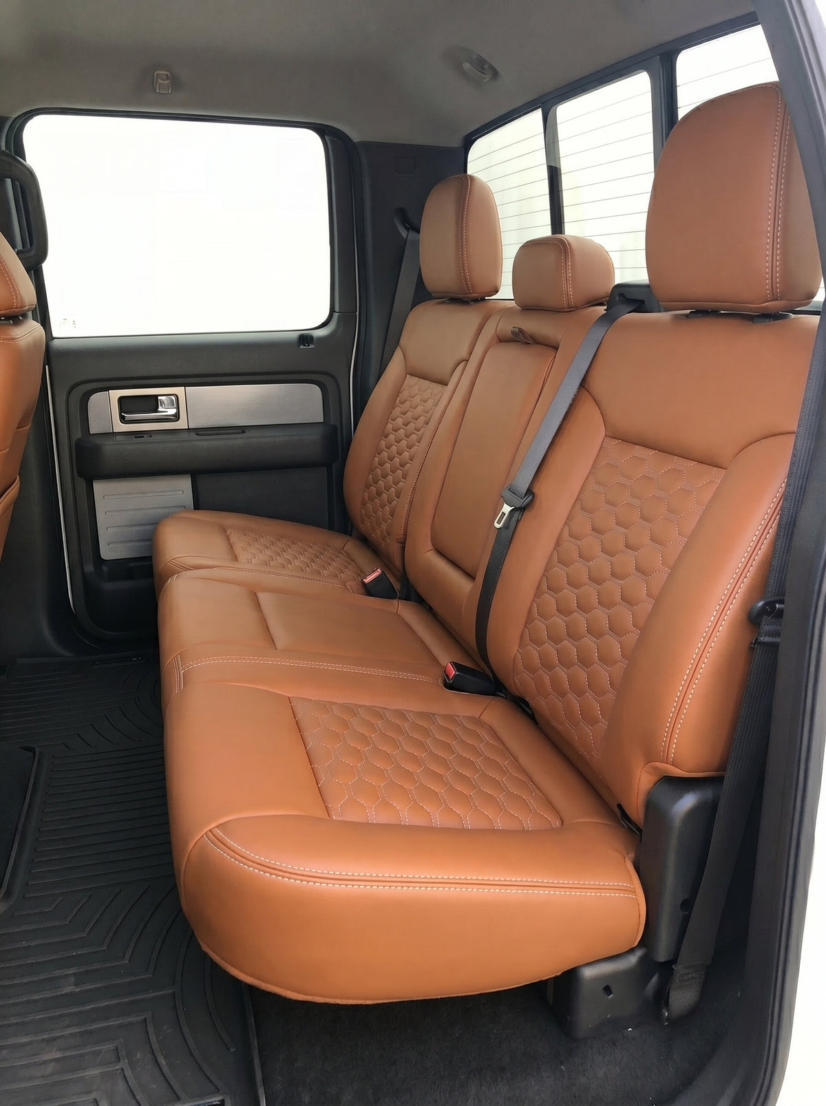 Tan Custom Premium Genuine Leather Seat Covers