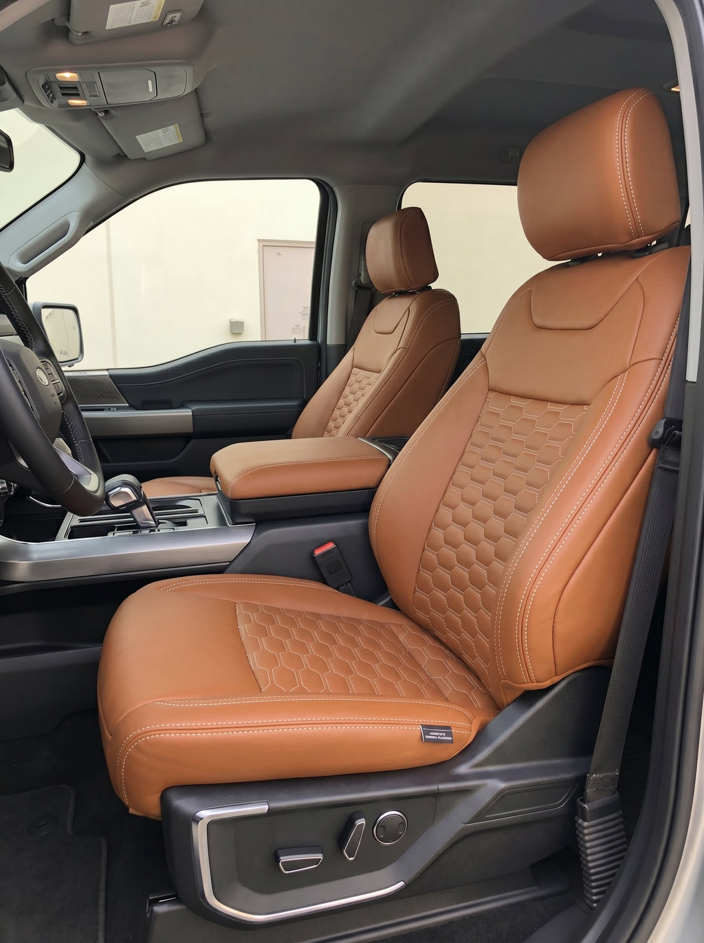 Tan Custom Premium Genuine Leather Seat Covers
