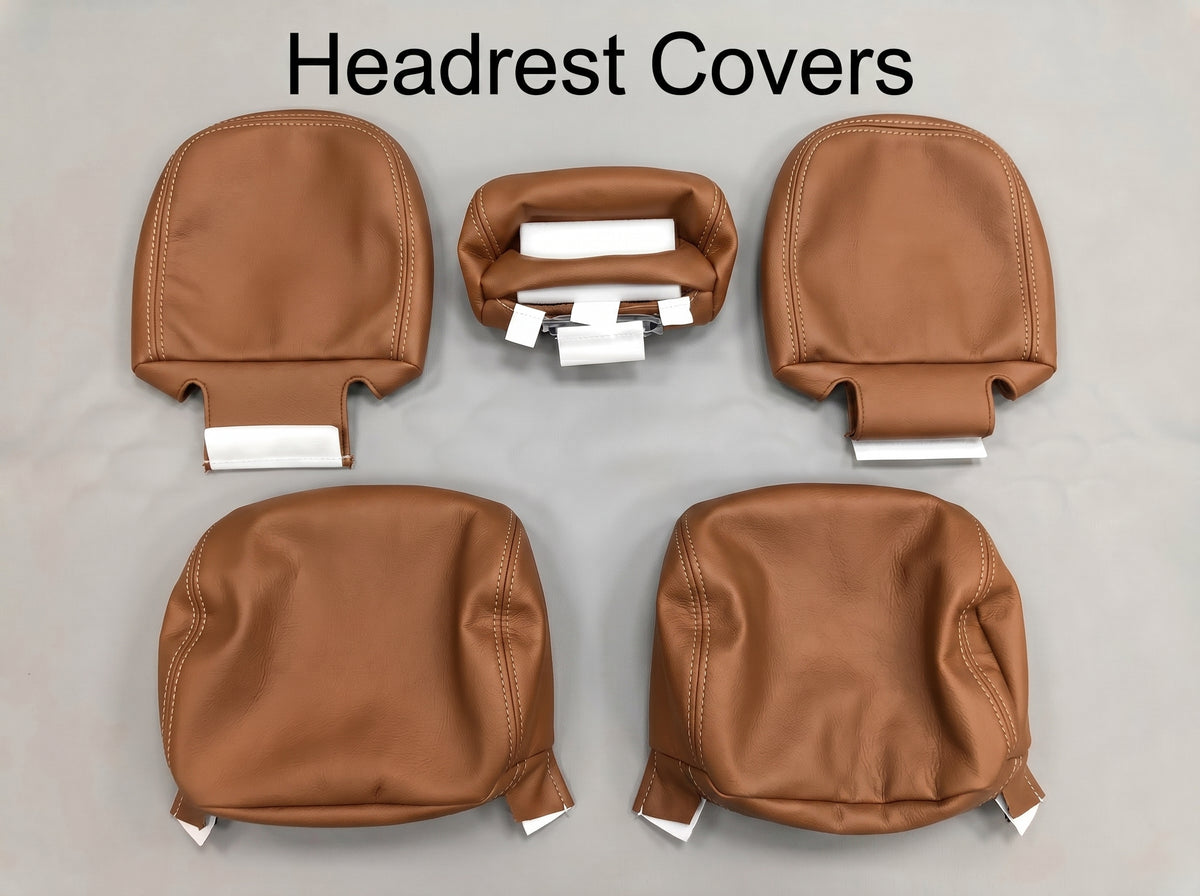 Tan Custom Premium Genuine Leather Seat Covers