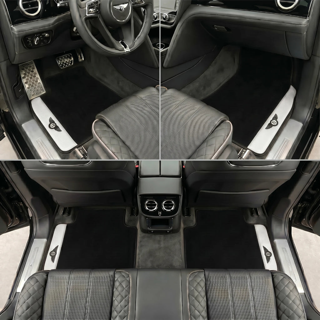 Handmade White Leather Carpet Floor Mats