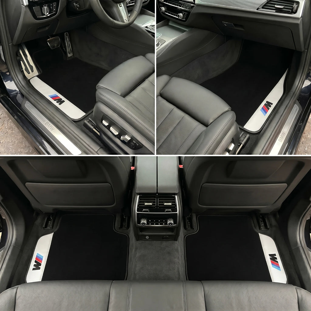 Handmade White Leather Carpet Floor Mats