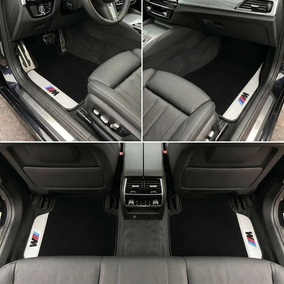 Handmade White Leather Carpet Floor Mats