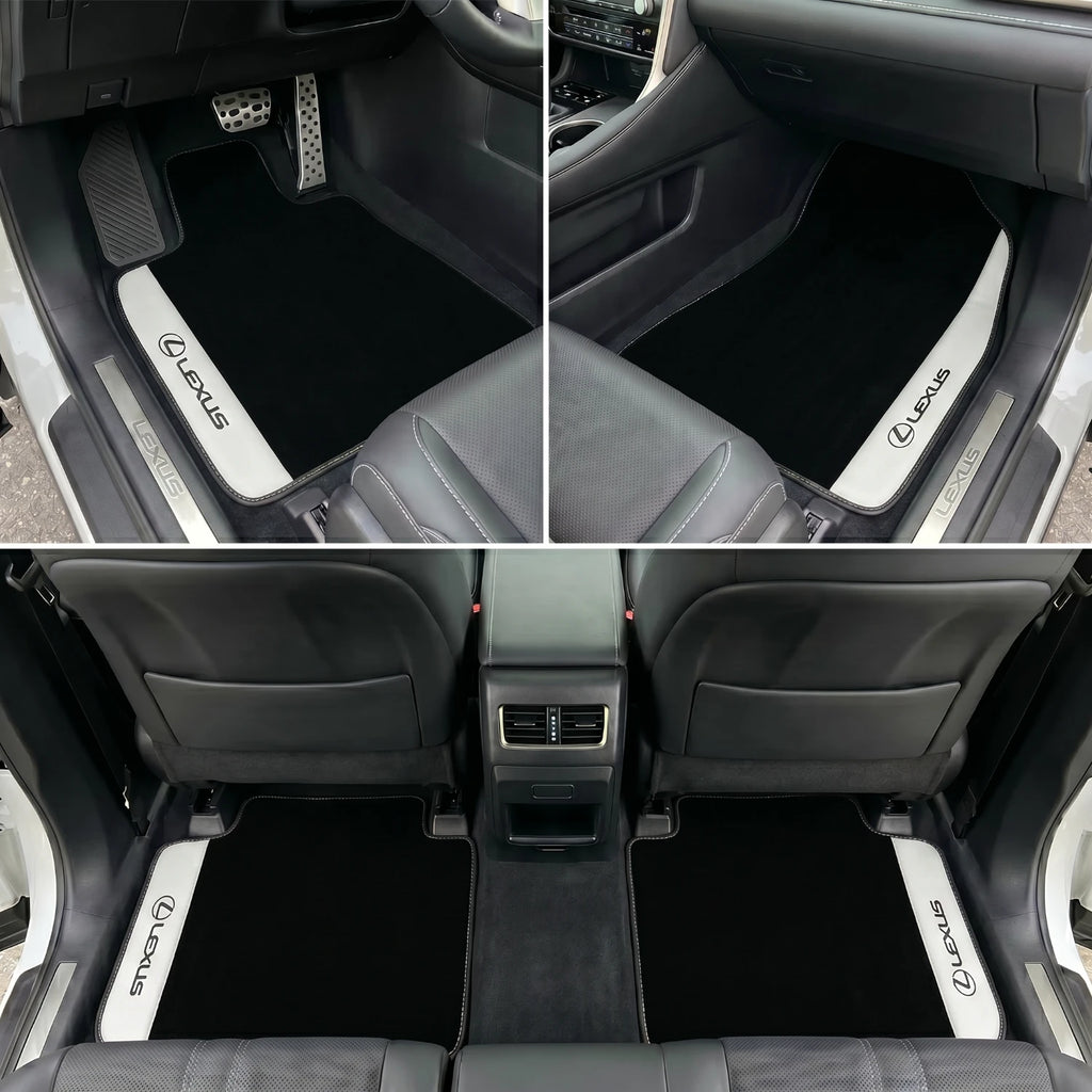 Handmade White Leather Carpet Floor Mats