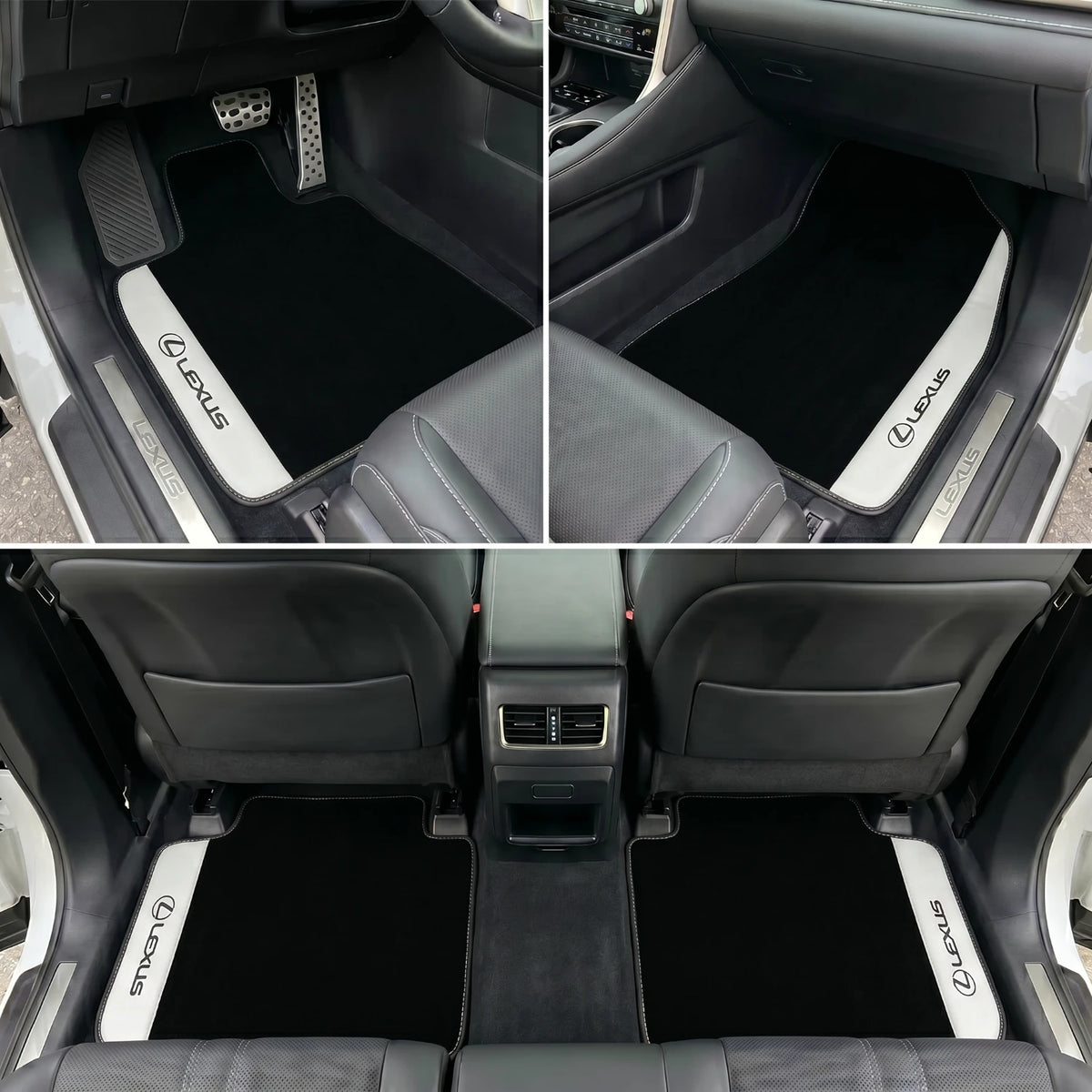 Handmade White Leather Carpet Floor Mats