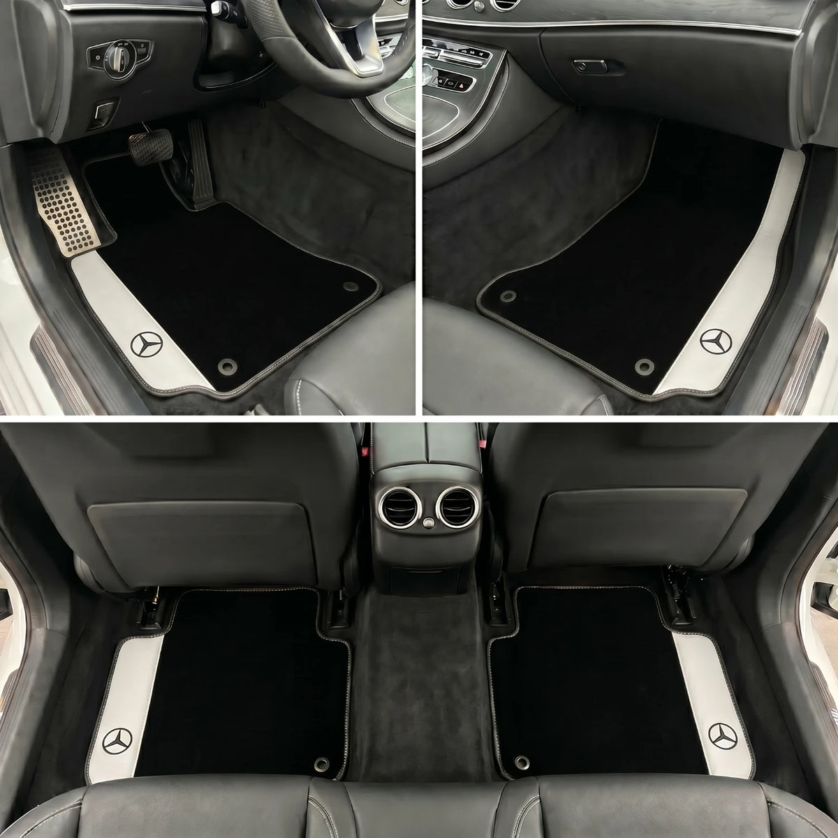 Handmade White Leather Carpet Floor Mats