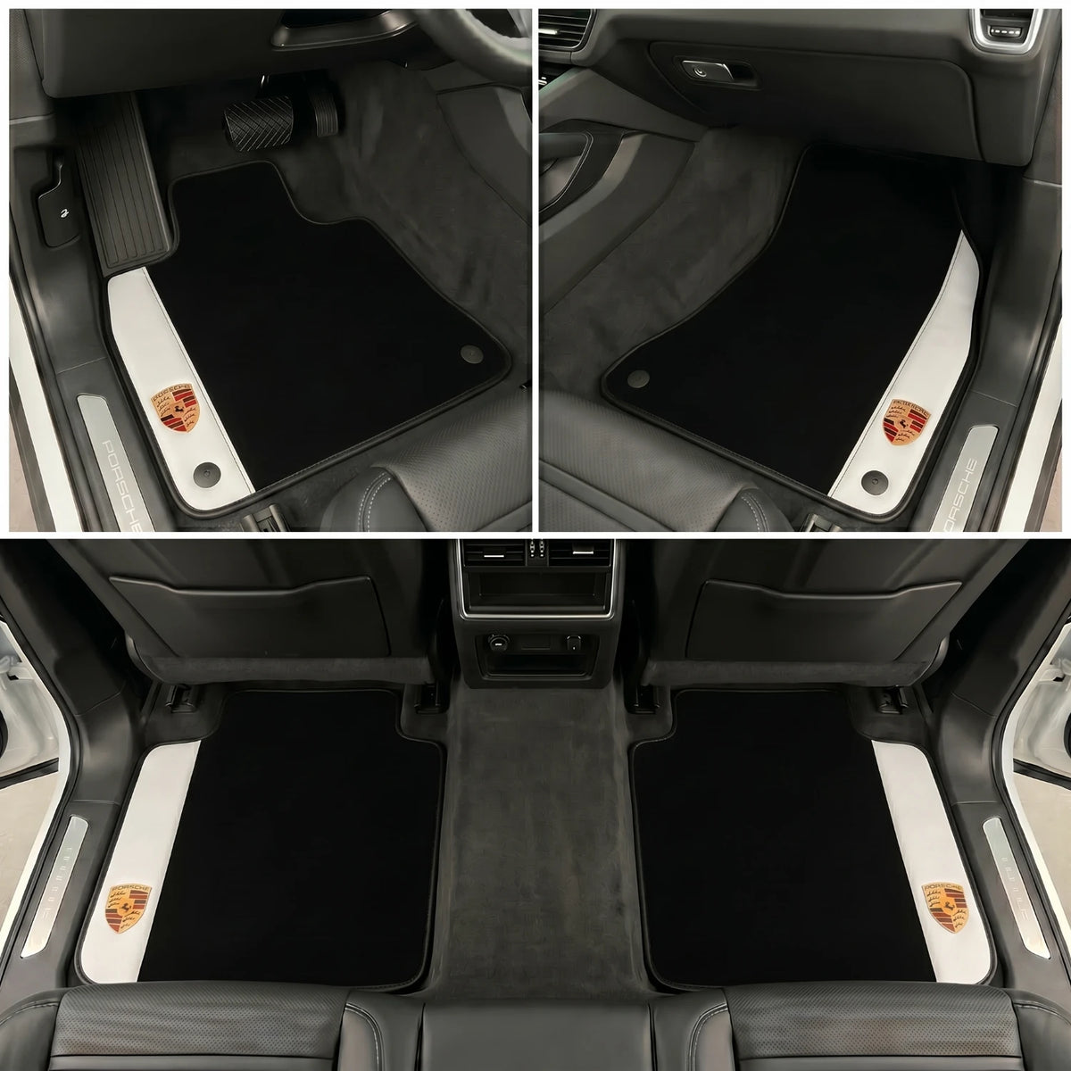 Handmade White Leather Carpet Floor Mats