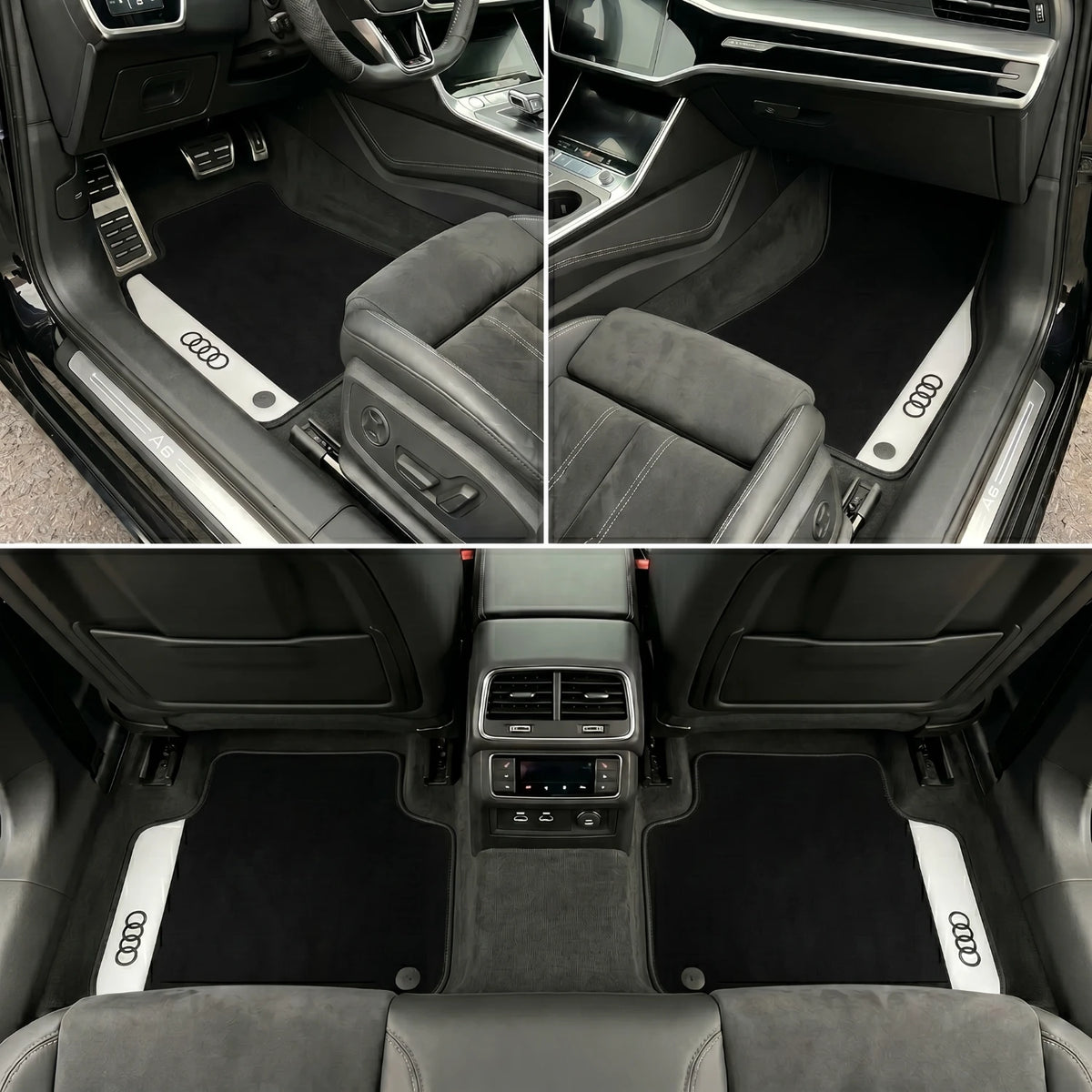 Handmade White Leather Carpet Floor Mats