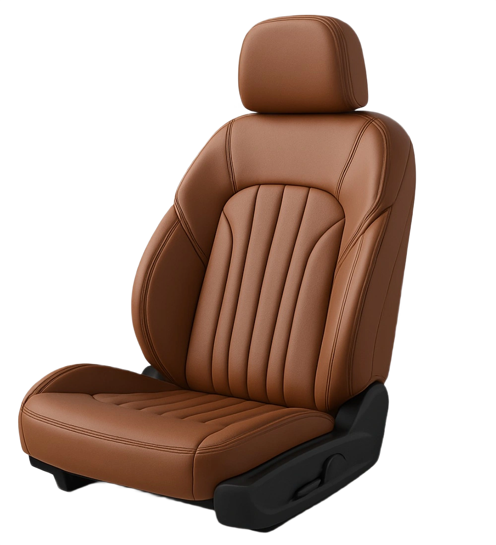Toyota Tacoma (2024+) Custom Brown Genuine Leather Seat Covers - BR-01