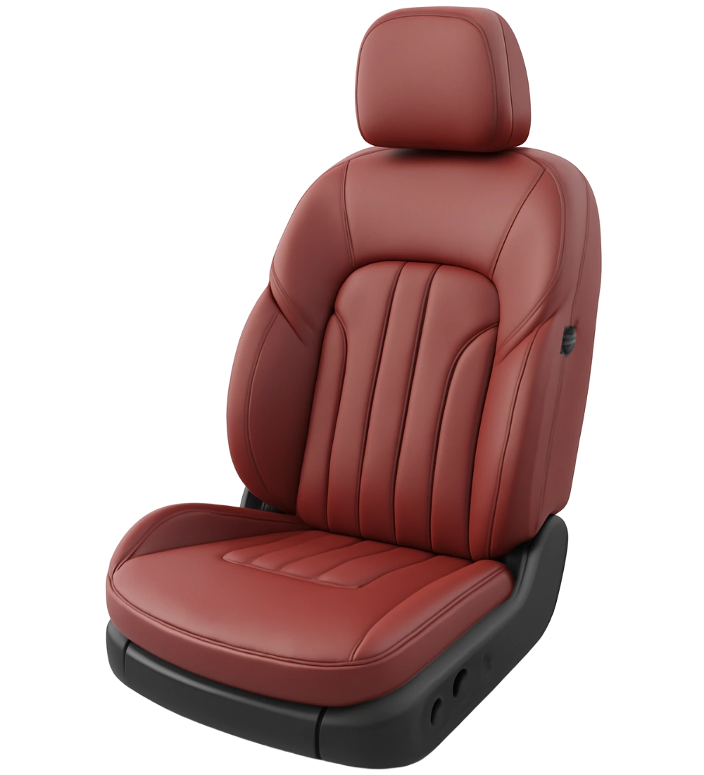 Alternative view of Burgundy Seat Covers - Genuine Leather