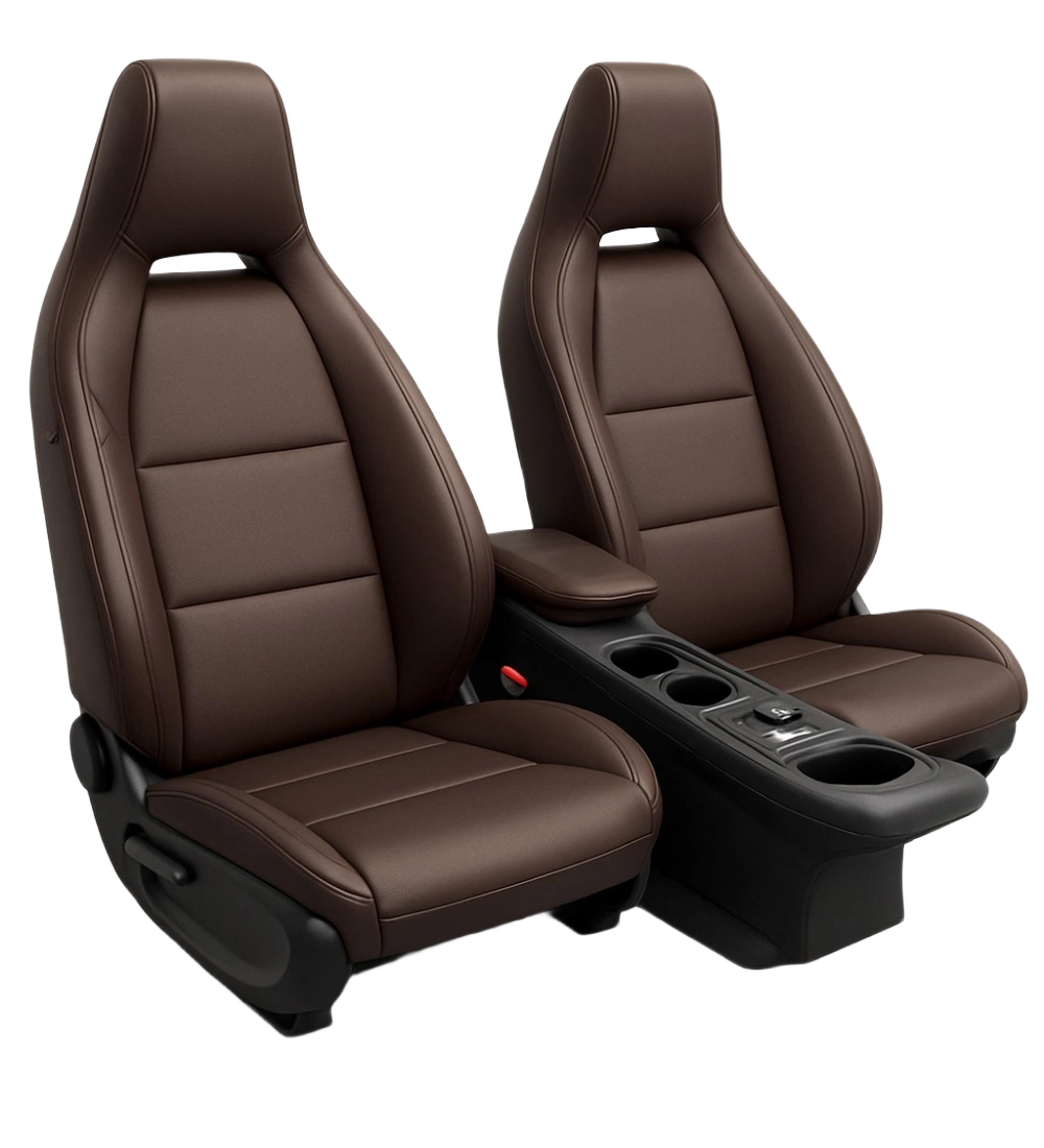 Alternative view of Toyota Tacoma (2024+) Custom Coffee Genuine Leather Seat Covers - CF-02