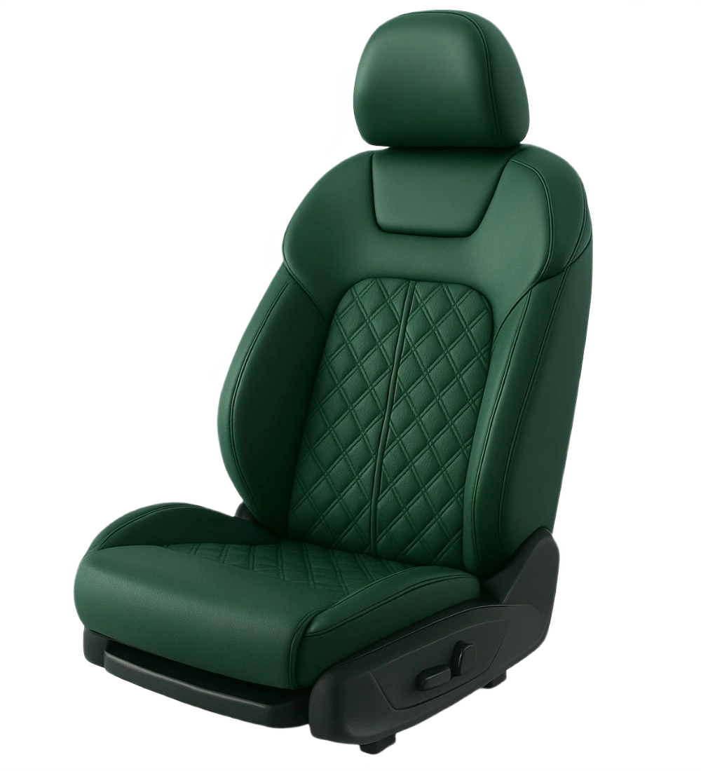 Toyota Tacoma (2024+) Custom Green Genuine Leather Seat Covers - GR-01