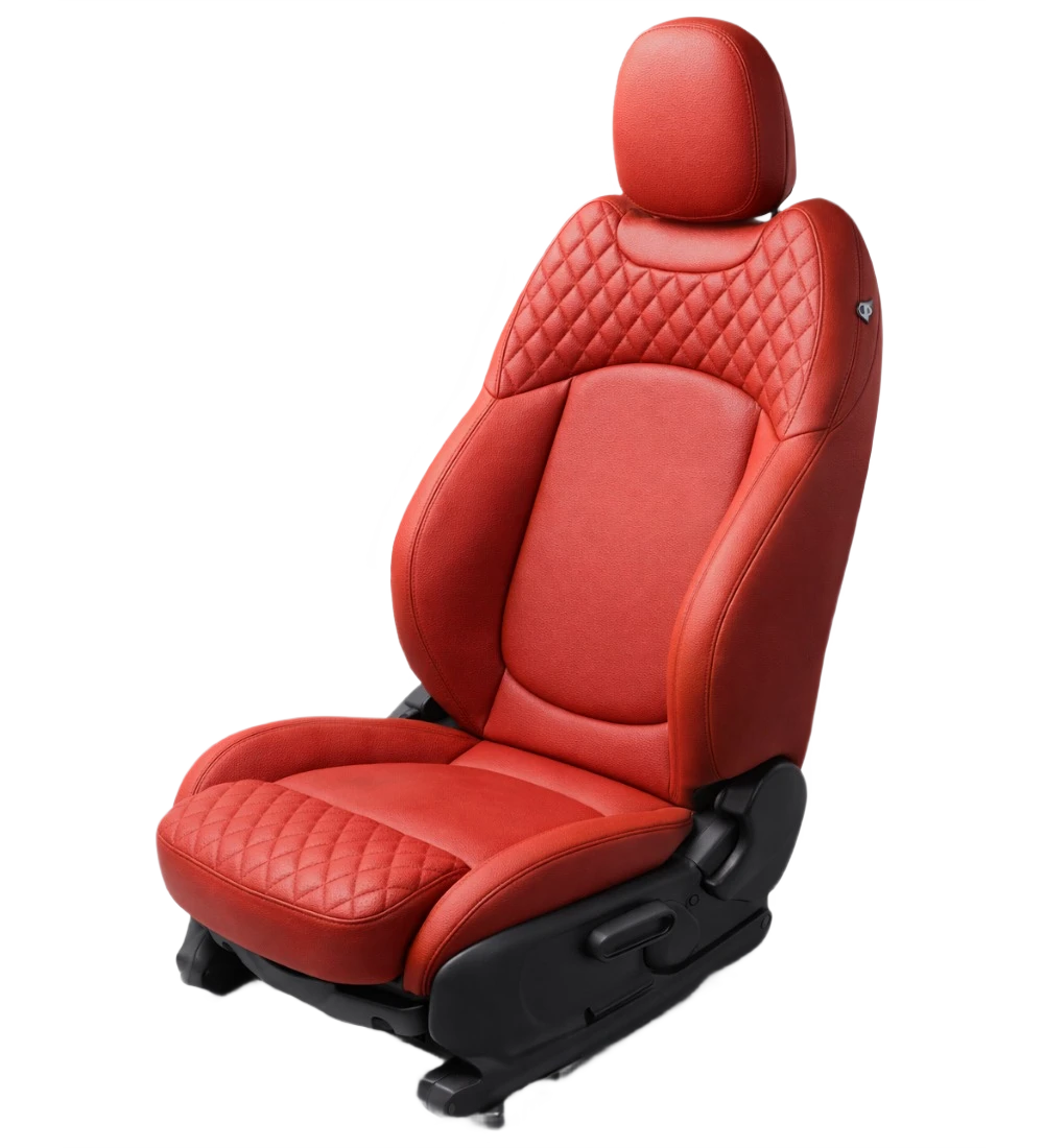 Toyota Tacoma (2024+) Custom Red Genuine Leather Seat Covers - RD-11