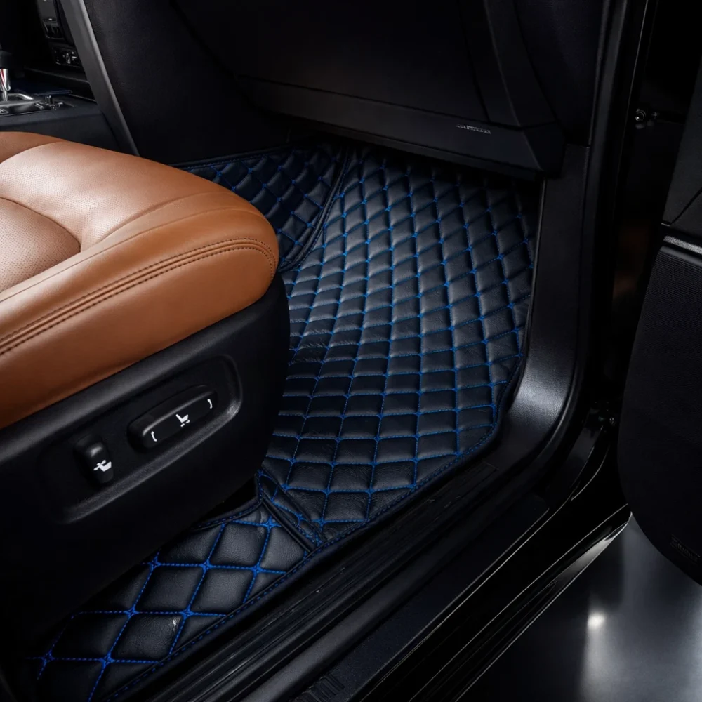 Alternative view of Black with Blue Stitching - Diamond Series