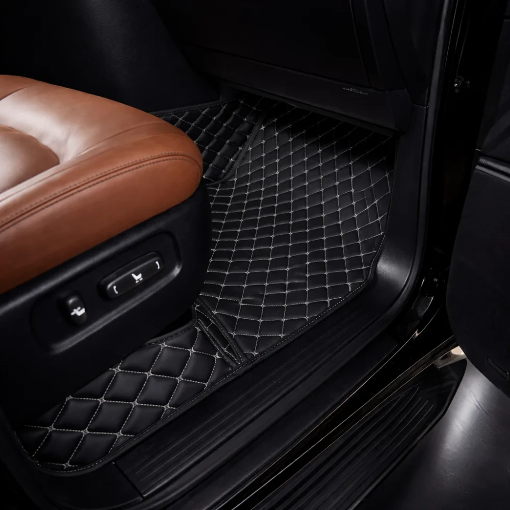 Alternative view of Black with White Stitching - Diamond Series