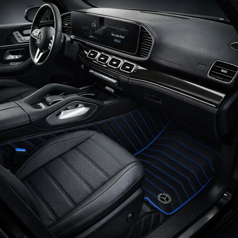 Black with Blue Stitching - Stripe Series - Image 4