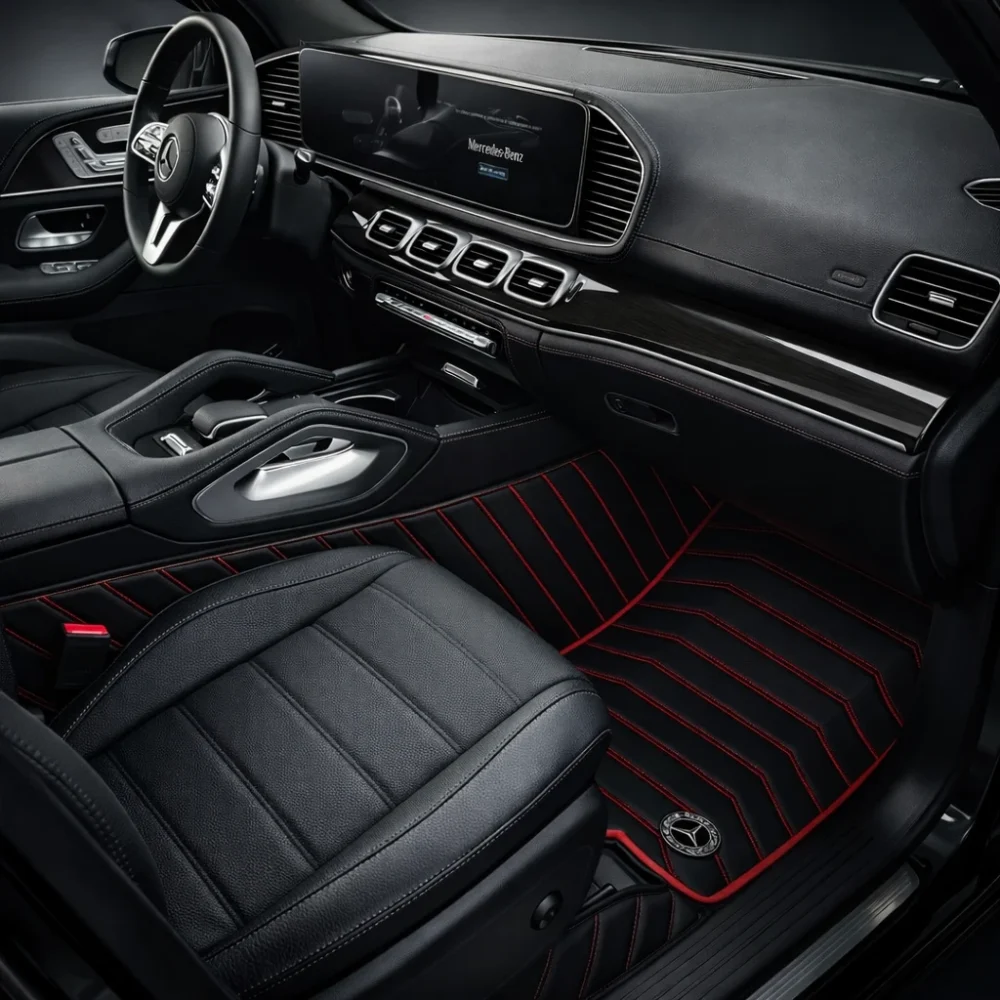 Black with Red Stitching - Stripe Series - Image 4