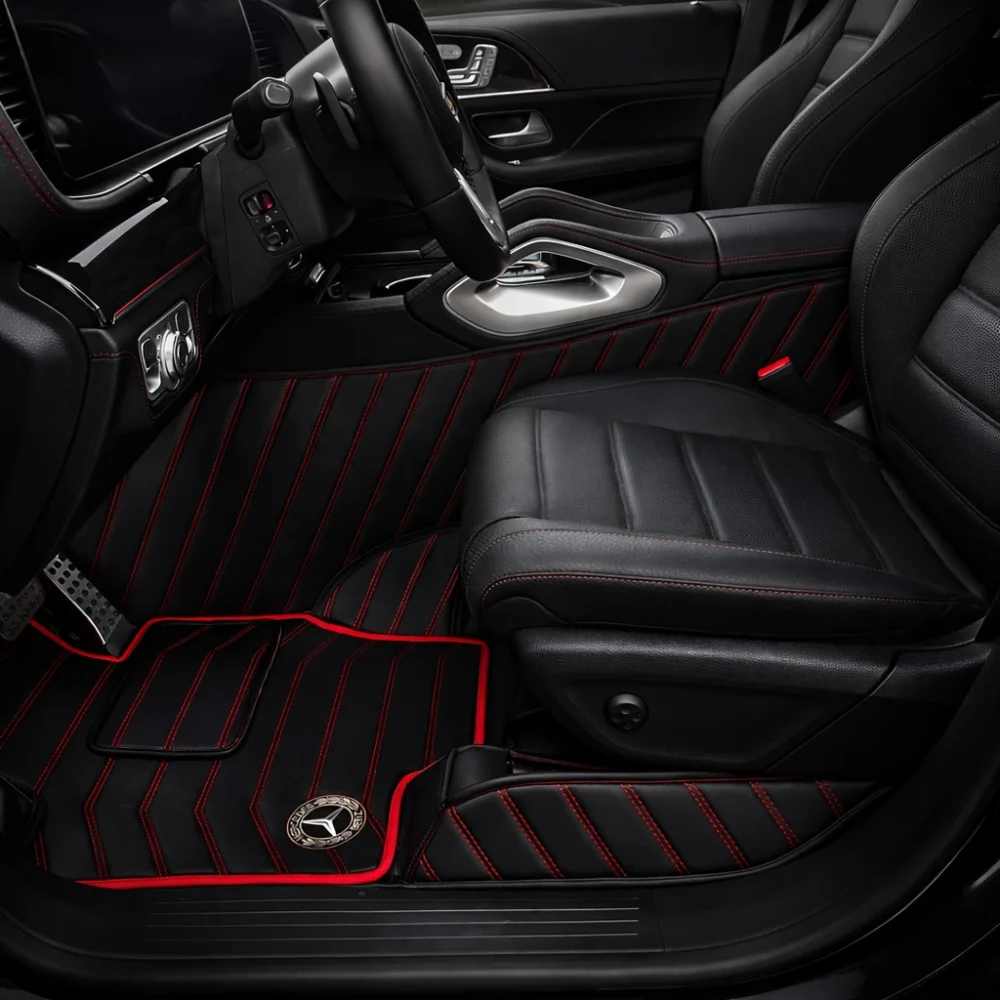 Alternative view of Black with Red Stitching - Stripe Series