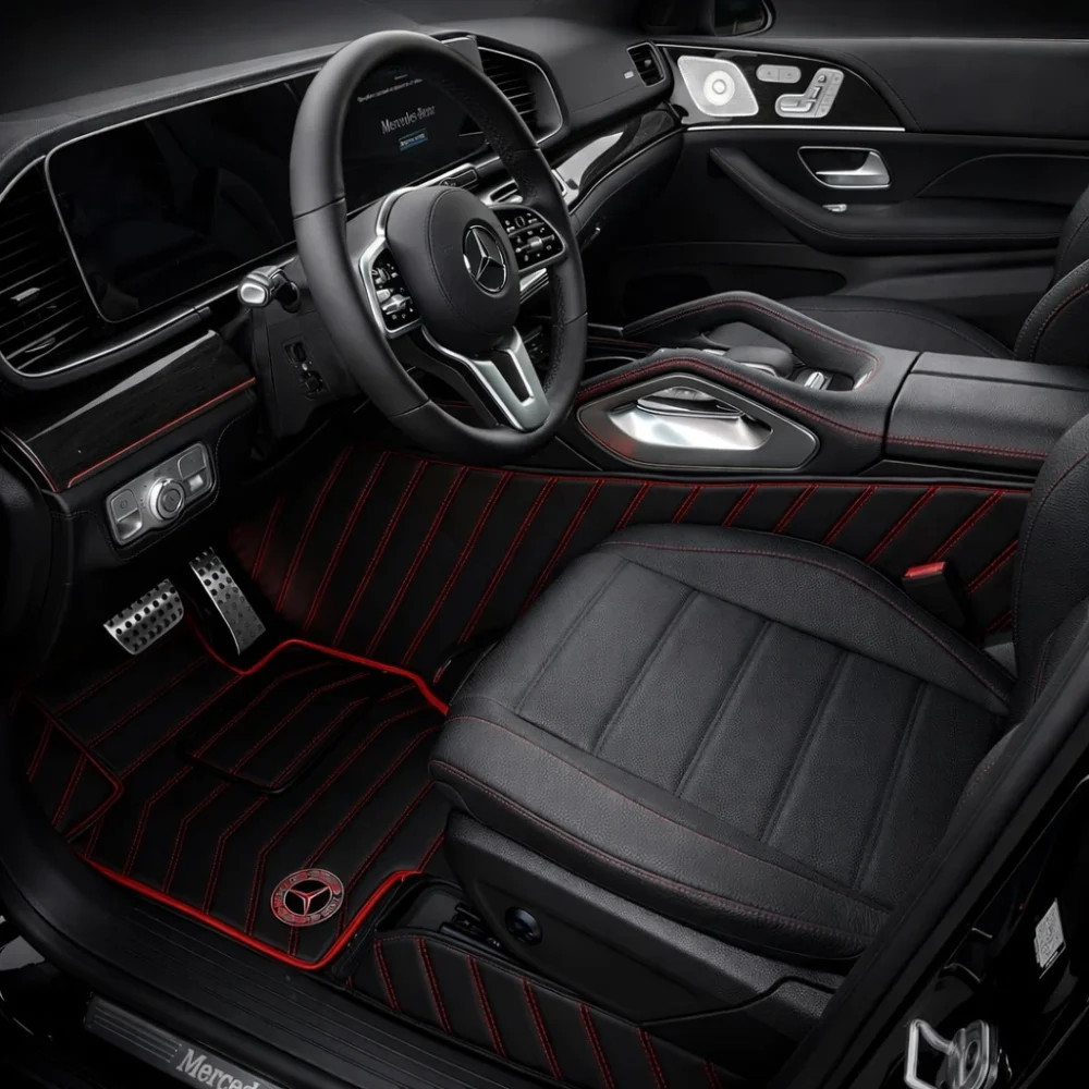 Black with Red Stitching - Stripe Series